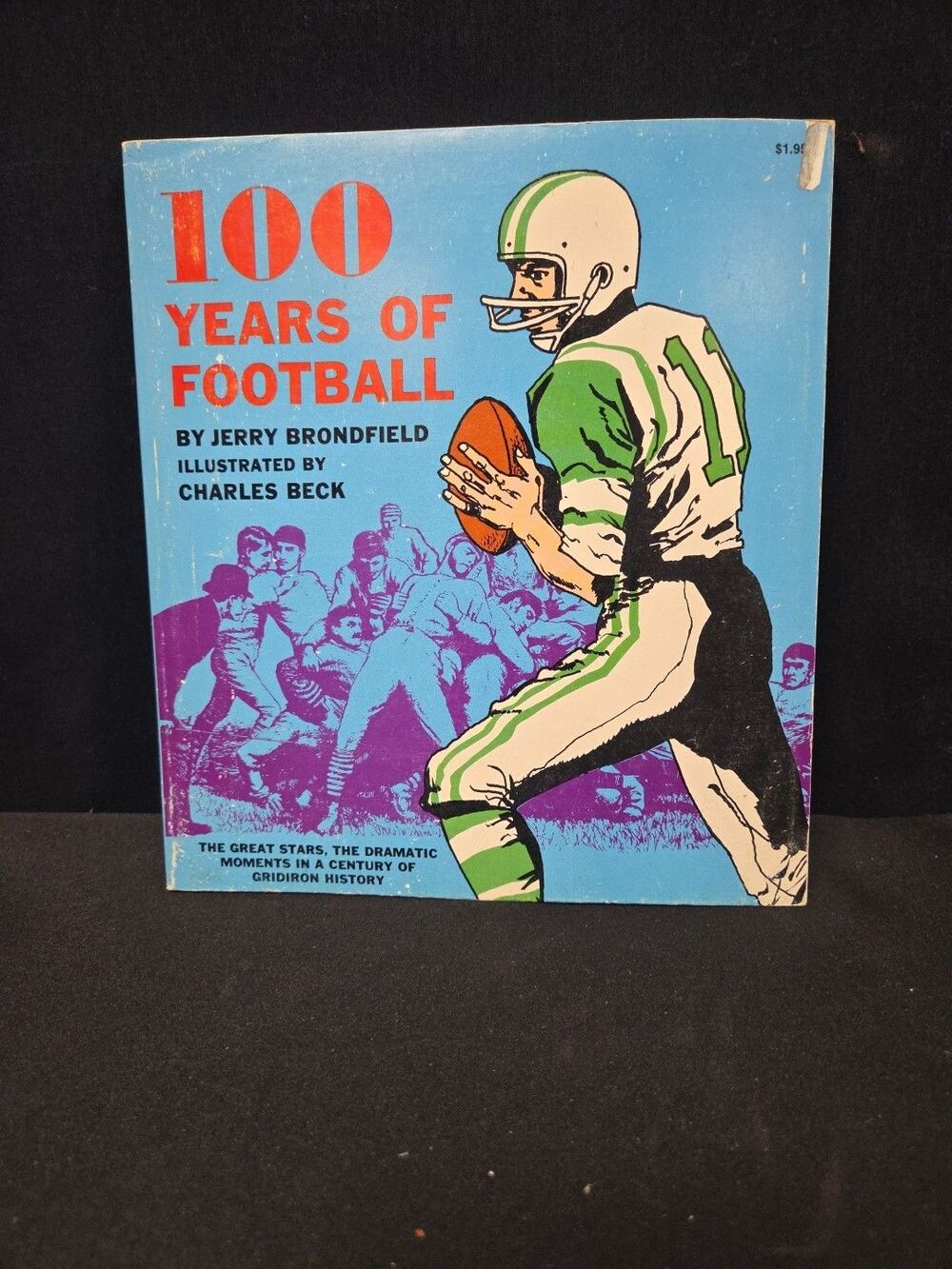 100 Years of Football-1969-Jerry Brondfield-Charles Beck art-1st edition paper b